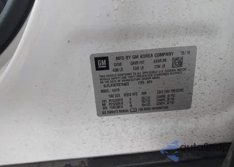 2019 Buick Encore Fwd Preferred z USA, uszkodzony, nr VIN KL4CJASB7KB764623